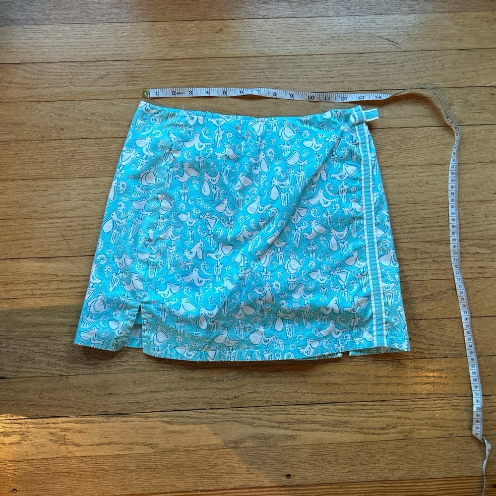 Blue skort with White Pattern